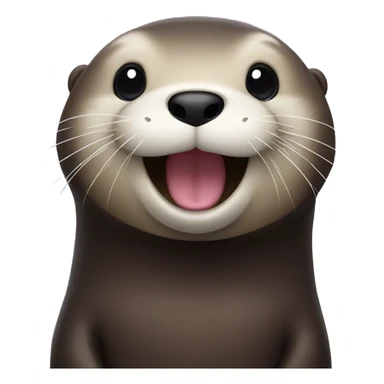 Happy sea otter sticker