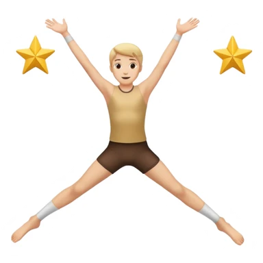 make a person jumping in a star position with their limbs straightened  sticker