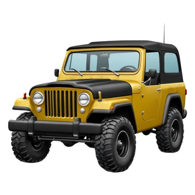 jeepster commando without top with straight flat hood sticker