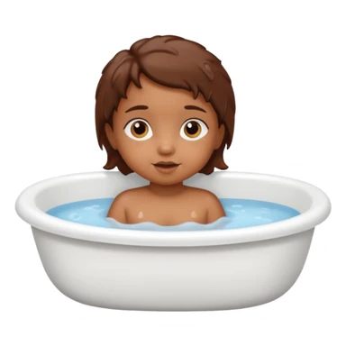 brown girl Baby Bath sticker