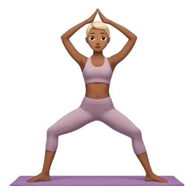 warrior yoga pose sticker