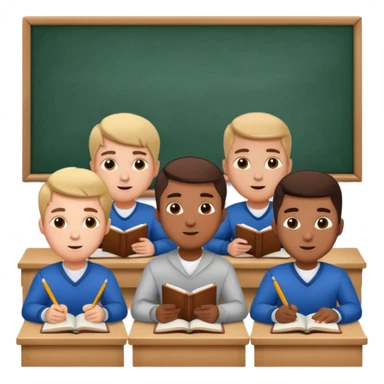 student(men) who is studying English  sticker