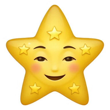 A star emoji smiling softly and eyes closed sticker