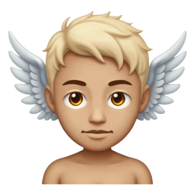 Metade do rosto anjo outra metade demônio igual os do zap sticker