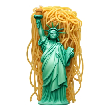 Statue of liberty with spaghetti  sticker