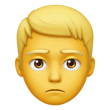 Disappointed yellow face  sticker
