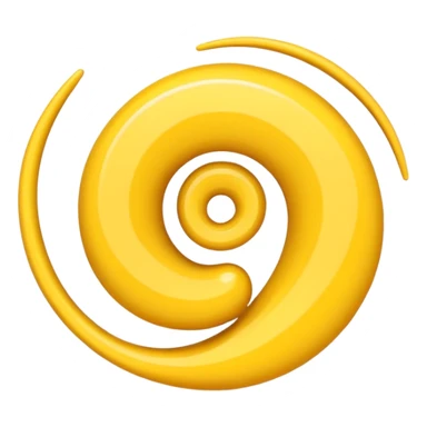 Thin Yellow Spiral swirl sticker