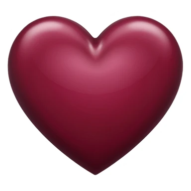 A deep bordeaux colored heart sticker