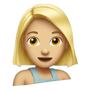 blonde girl in car interior, cute sticker