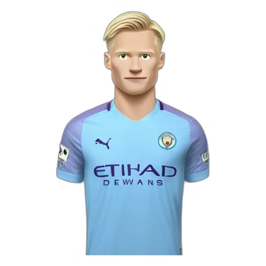 Erling Haaland a Manchester city sticker