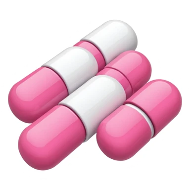 pink and white medications sticker