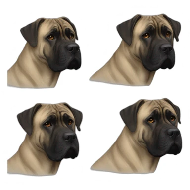 Presa canario brindle black striped mastiff  sticker