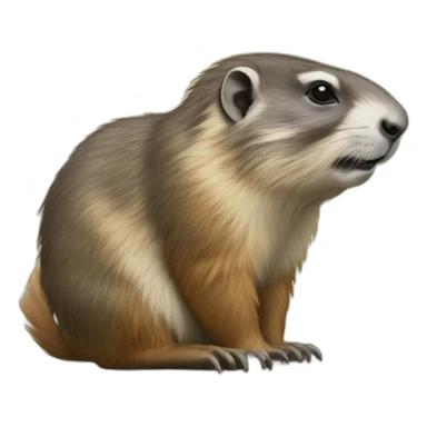 Marmotte sur tortue sticker