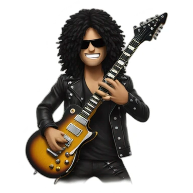 slash shredding guitar sticker