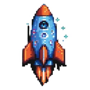 rocket ship sticker