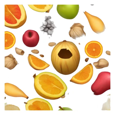 dry husks surrounding a brightly colored fruit-like center.  sticker