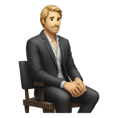 watch accessories man sitting portrait sticker