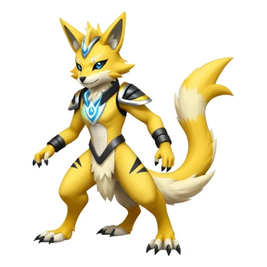 Modern futuristic Lombax-Zeraora-Renamon-fusion (full body) sticker