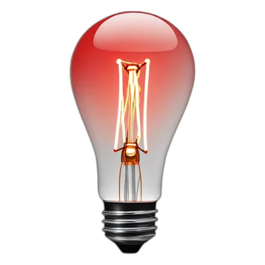 filament led lamp red sticker