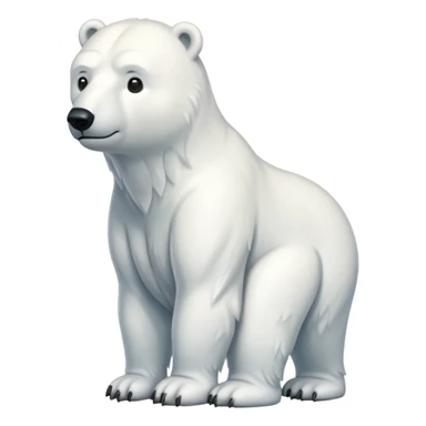 Full body polar bear sticker