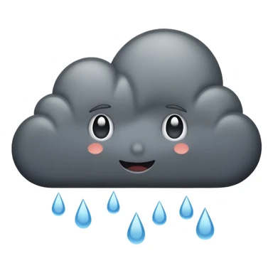 a dark cloud is crying it looks like raining  sticker