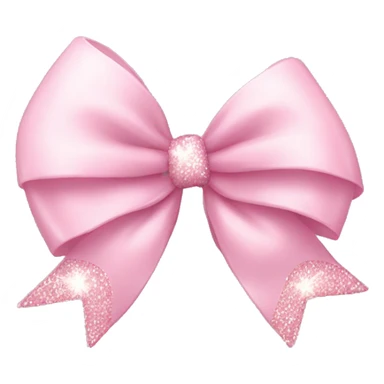 light pink bow with sparkles sticker