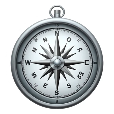 compass pointing in all directions, symbolizing autonomy sticker