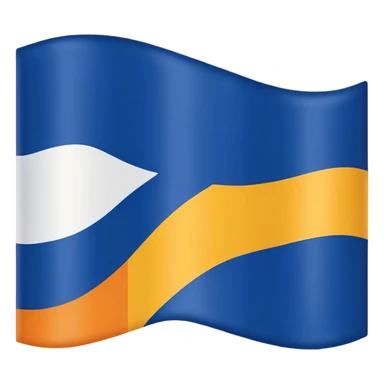 A flag whit darkblue, blue, white, yellow and orange and has 5 stripes white in the middle, blue in next to white left, yellow next to white right, orange next to yellow right, dark blue next to blue left💙🩵🤍💛🧡follow the sticker