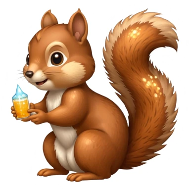 sparkly squirrel sticker