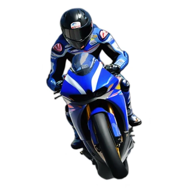 Racing driver on Yamaha tracer 9 in cornering position sticker