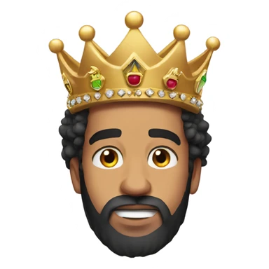 Mo salah wearing a crown sticker