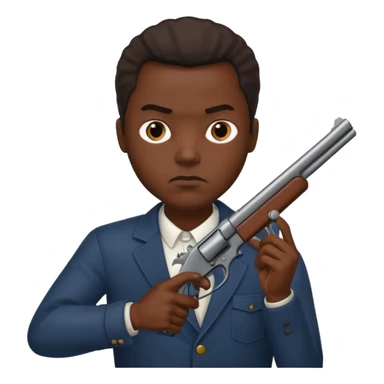 African American gangster terrorist with a gun sticker