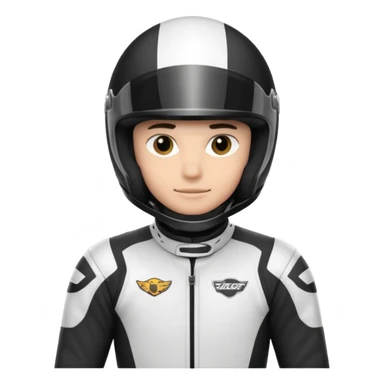 motorcycle racer with full face helmet sticker