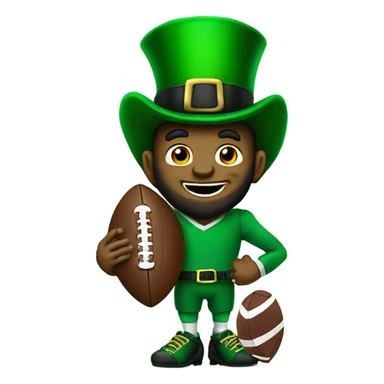 Leprechaun with football sticker