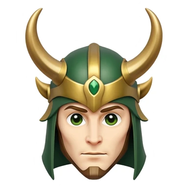 Loki with horned helmet sticker