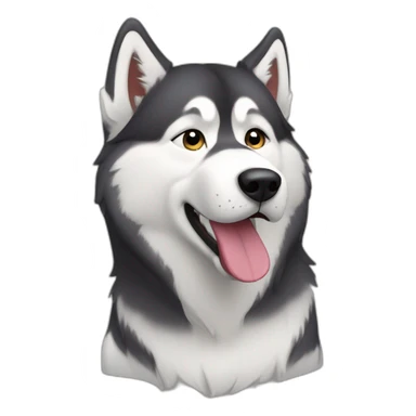 malamute d'alaska qui pleure sticker