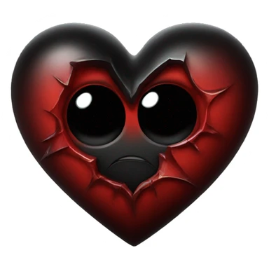 Red and black gothic heart sticker