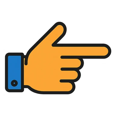 hand pointing forward sticker