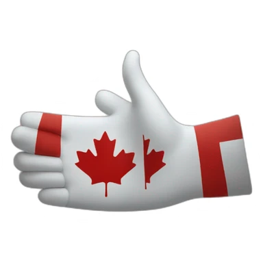 high fiving canada sticker