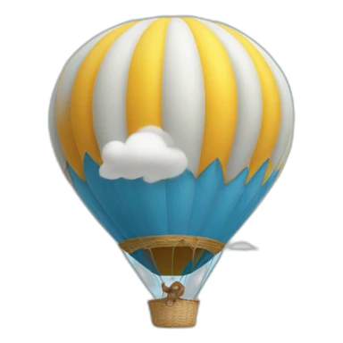 Un éléphant dans une montgolfière sticker