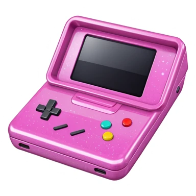 glittery pink 90s retro game console sticker