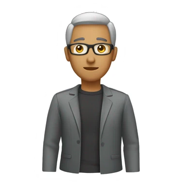 persona en computadora sticker