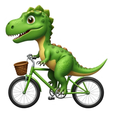 Dinosaur riding bike sticker