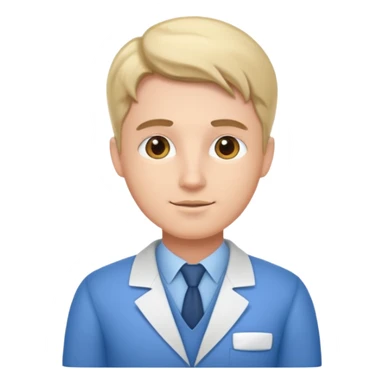 Cute therapist man sticker