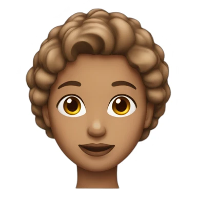 Teresa brown hair larg sticker