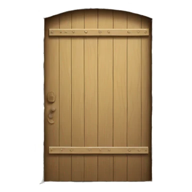 wooden door in stone wall sticker