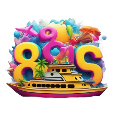 80's Cruise Year 9 written in graffiti style  sticker