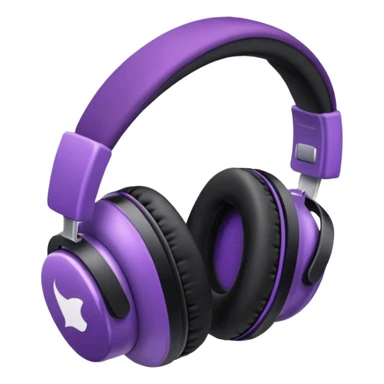 apple air max headphoness with bow on the right side black and purple  sticker