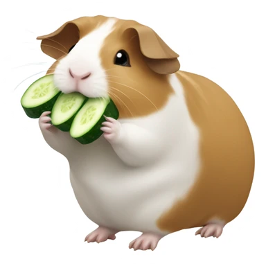 Guinea Pig eating cucumber  sticker