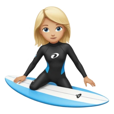 girl is surfing sticker